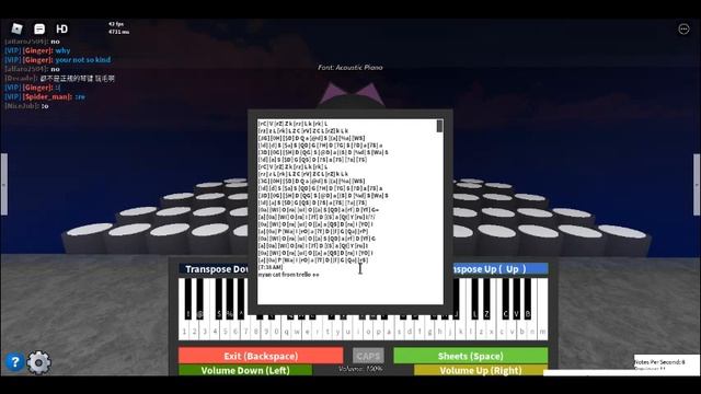 roblox nyan cat roblox piano sheet at down смотреть онлайн