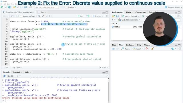 R ggplot2 Error: Discrete Value Supplied to Continuous Scale (2 Examples) | How to Reproduce and Fi смотреть онлайн