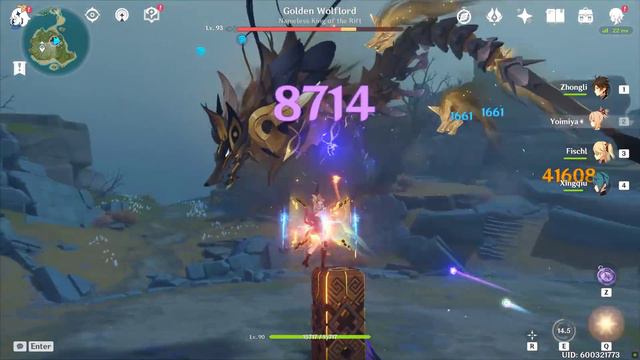 Yoimiya Kills Golden Wolflord in 9 Seconds with 4* Rust смотреть онлайн