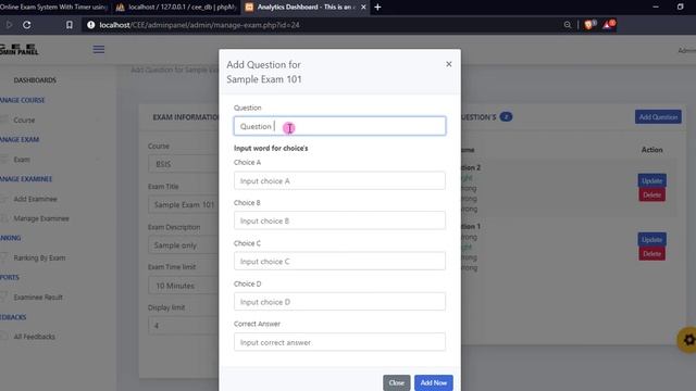 Online Exam System With Timer using PHP PDO Demo смотреть онлайн