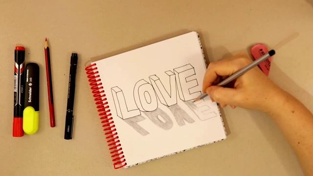 КАК НАРИСОВАТЬ ОБЪЁМНЫЕ БУКВЫ 3D (3Д) ? Love смотреть онлайн