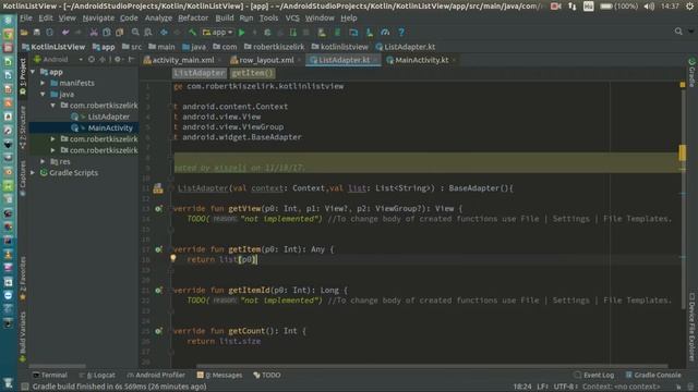 Android Kotlin Usage Tutorial #037 - ListView смотреть онлайн