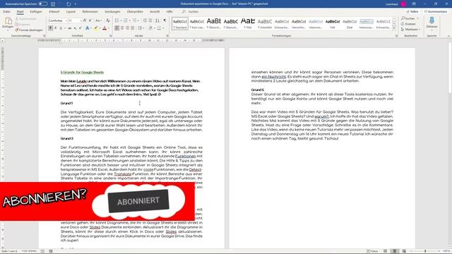 Dokumente exportieren (PDF, WORD-DOCX, TXT) - Google Docs Tutorial смотреть онлайн