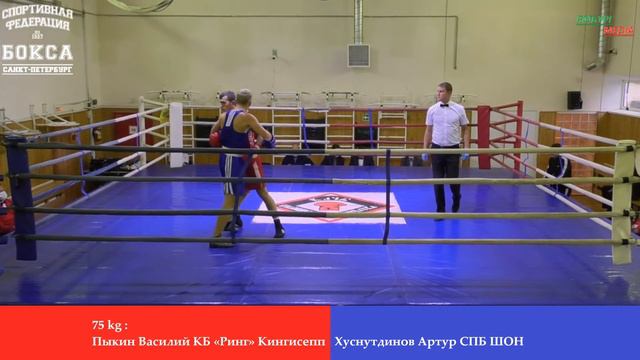 75 kg : Пыкин Василий КБ «Ринг» Кингисепп vs Хуснутдинов Артур СПБ ШОН смотреть онлайн