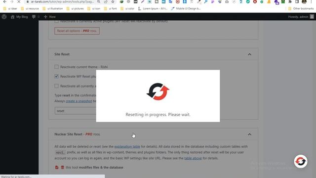 How to reset WordPress Website Dashboard | Website Redesign 2022 смотреть онлайн