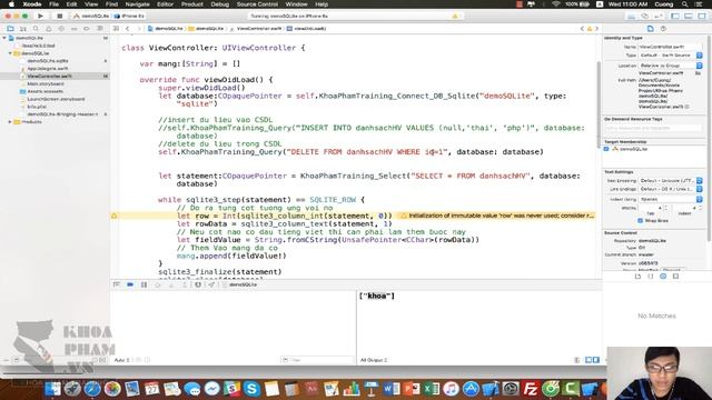 Lập trình iOS: Hướng dẫn truy vấn dữ liệu trong SQLite смотреть онлайн