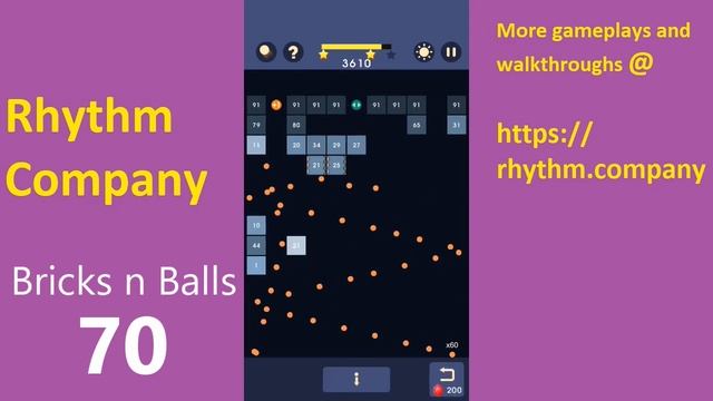 Bricks N Balls Walkthrough Solution Level 70 смотреть онлайн