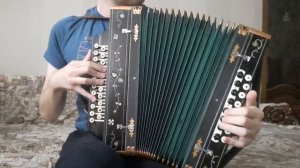 «Прощай любимый город...» на гармони, гармонь кустарная