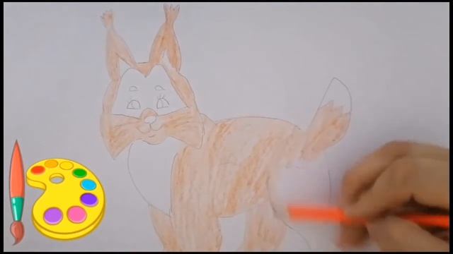 Как Нарисовать рысь. Рисуем просто. смотреть онлайн