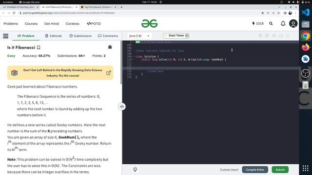 Day 12 || Is it Fibonacci || JAVA || GFG - Problem of the day || POTD 17 Feb #potd #gfg смотреть онлайн