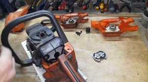 Хускварна 142 - крутится цепь на холостых. Замена сцепления