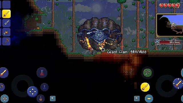 Terraria Calamity Mobile Teaser - New Boss (Giant Clam) (normal difficulty) смотреть онлайн