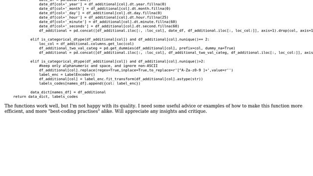 Code Review: Re-write custom feature encoding function python смотреть онлайн