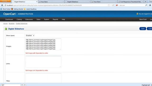 Digital Slideshow Opencart Module смотреть онлайн