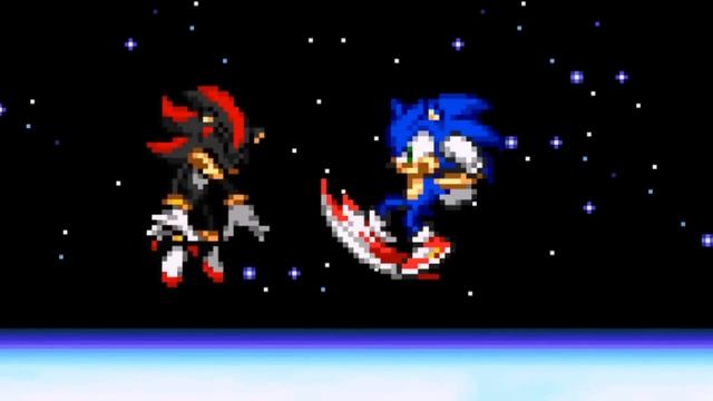 Sonic Adventure 2: ARK Showdown //Sonic vs Shadow\\ [Sprite Animation] смотреть онлайн