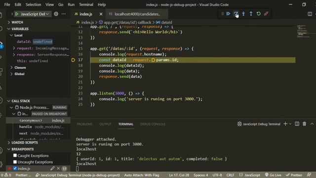 Debug Node.js server смотреть онлайн