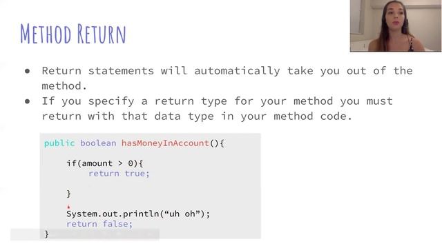 52 Introduction to Programming (JAVA) Method Return Statements смотреть онлайн