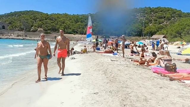IBIZA Ses Salinas (Las Salinas) ?Beach // Ibiza Spain?? 4k Walking Tour смотреть онлайн