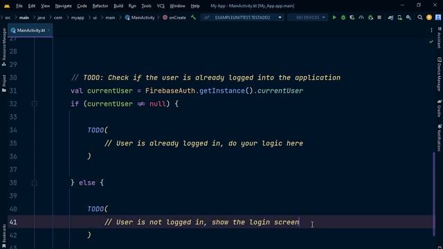 Check if the user is already sign in into the app in Kotlin | Firebase смотреть онлайн