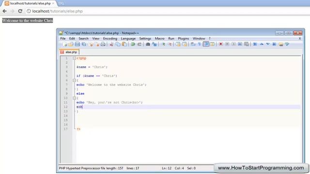 PHP Tutorial 10 - Else and ElseIf Statements (PHP For Beginners) смотреть онлайн