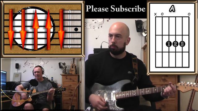 Bad Moon Rising - CCR - Guitar Cover (with rhythm guitar chords & strumming) смотреть онлайн