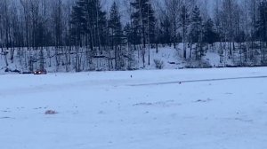 Аутлендер-3 на гоночной трассе. Лёд.