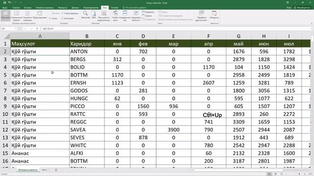 35 ДАРС. EXCEL ДАСТУРИДА ҚАТОР ВА УСТУНЛАРНИ ҚОТИРИШ. EXCEL DASTURIDA QATOR VA USTUNLARNI QOTIRISH смотреть онлайн