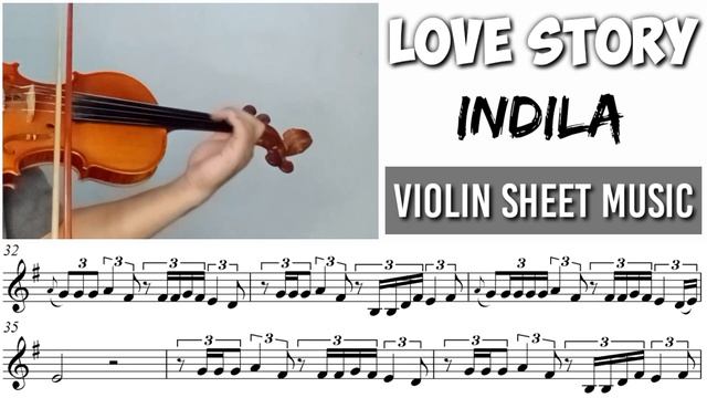 Free Sheet || Love Story - Indila || Violin Sheet Music смотреть онлайн