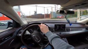 Audi A8 D4 6.3 quattro (W12 500HP) POV Test Drive