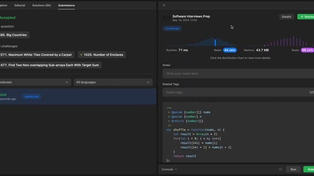 Leetcode | Easy | 1470. Shuffle the Array | Simple Iteration | Time complexity: O(n) | Javascript смотреть онлайн
