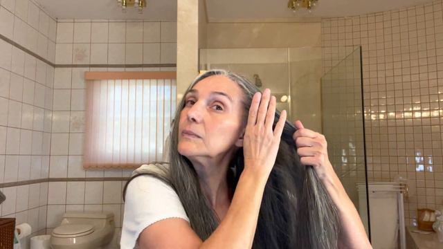 Natural Gray Hair Tutorial - Hairstyles & Tips - Over 50 Thick Long Hair - Straight Iron Yes or No смотреть онлайн