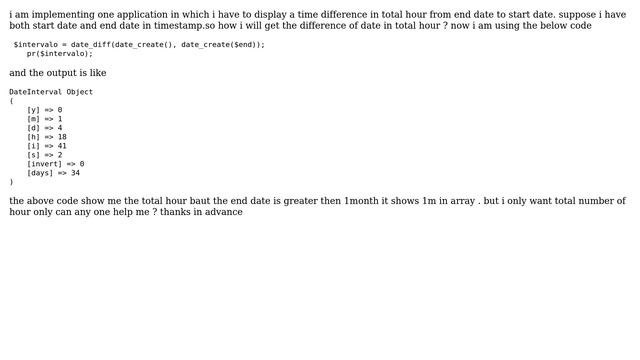 PHP timestamp different in total remaining hour смотреть онлайн
