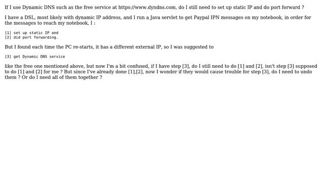 Use Dynamic DNS to access Java servlet, still need port forward? смотреть онлайн