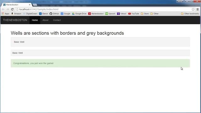 Bootstrap Tutorial for Beginners 9 Wells and Alert Boxes смотреть онлайн