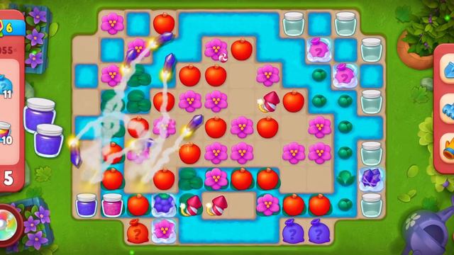 Уровень 3055, игра Gardenscapes