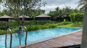 Wet denim dress • Wetlook girl in the pool •  wetlook dress • wet jeans • swimming in clothes