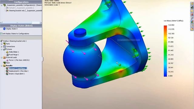 SolidWorks Simulation Как делать расчеты с помощью
