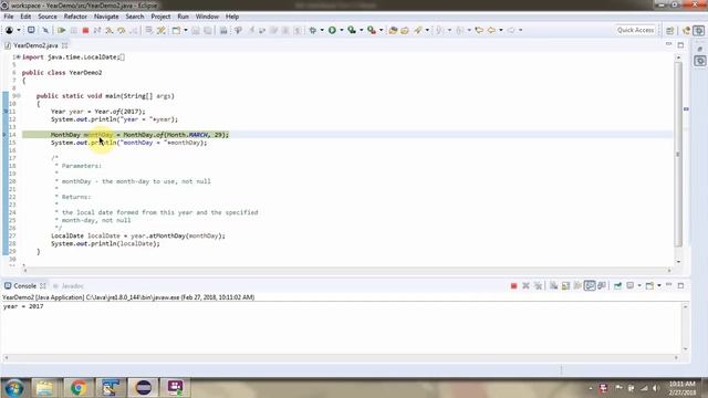 How to use at methods of Year Class? | Java 8 Date and Time смотреть онлайн