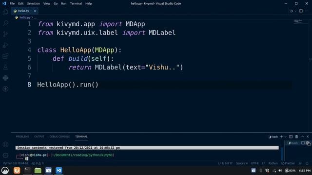 Creating first android application using kivymd python and kivyMD introduction in Hindi смотреть онлайн