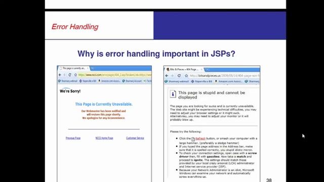 ERROR Handling in Java Server Pages смотреть онлайн