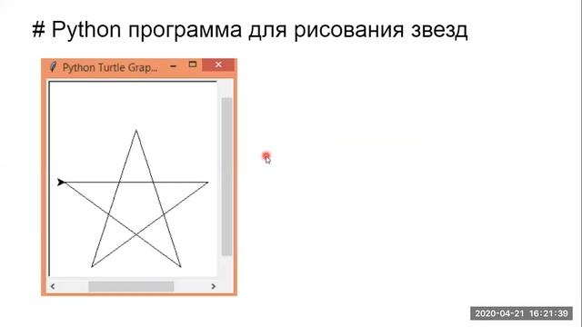 урок информатики в 8 классе по теме "Управление исполнителем Черепашка" (21.04.20) смотреть онлайн