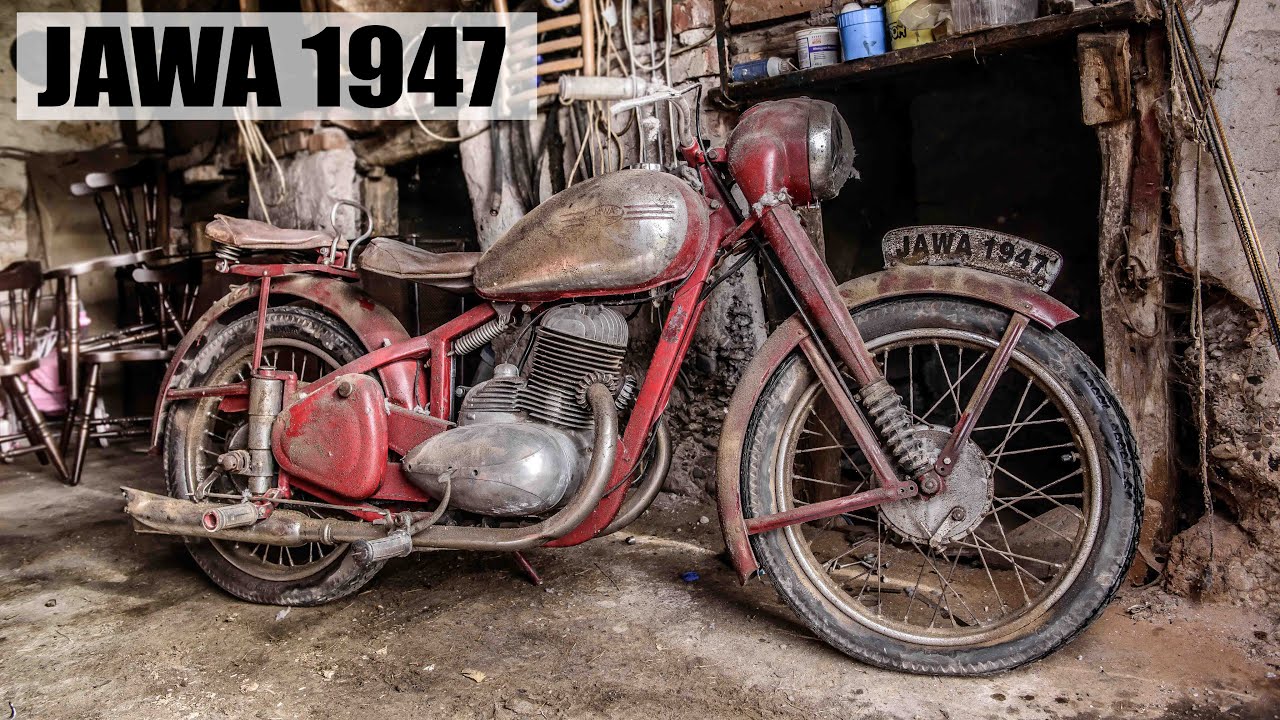 Возрождение мотоцикла Jawa 1947 - восстановление брошенного очень старого мотоцикла
