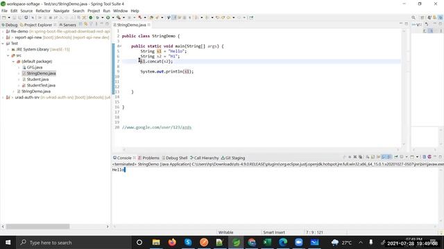String, StringBuffer and String Builder in Java смотреть онлайн