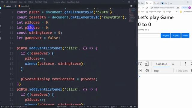 7.Dynamic winning score | javascript projects for beginners bangla смотреть онлайн