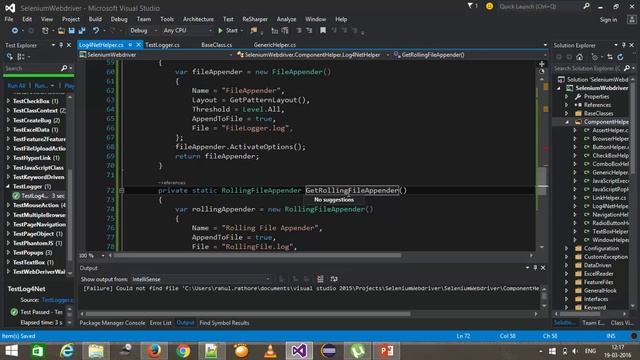 5. Log4Net || Part - 5 || Creating Log4NetHelper API. смотреть онлайн