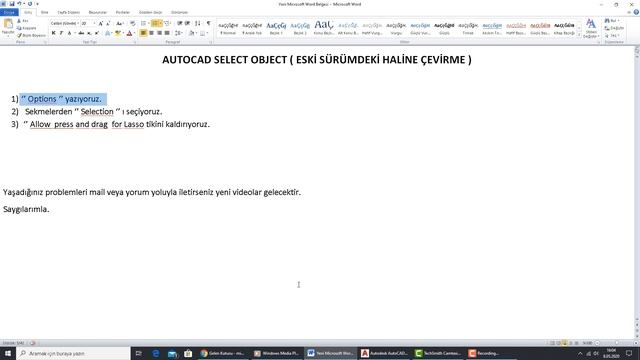AUTOCAD SEÇİM SORUNU ( SELECT OBJECT ) смотреть онлайн