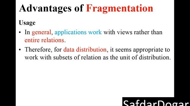 Fragmentation in Distributed Database System - Lecture 13 смотреть онлайн