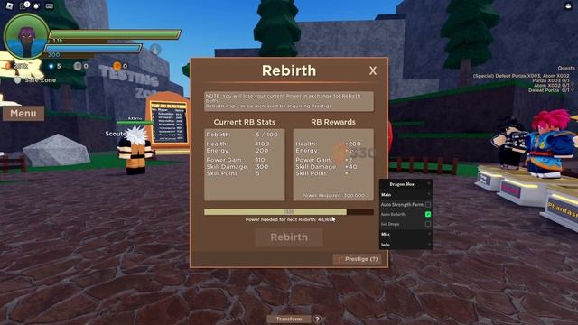 [NEW] Dragon Blox Script/GUI (Auto Farm, Auto Rebirth) *PASTEBIN 2022*
