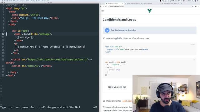 Vue.js – The Hard Way (Ep3) смотреть онлайн