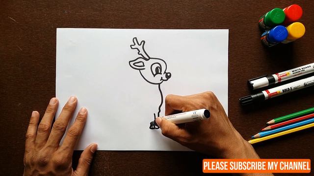 How to draw a DEER step by step easy смотреть онлайн